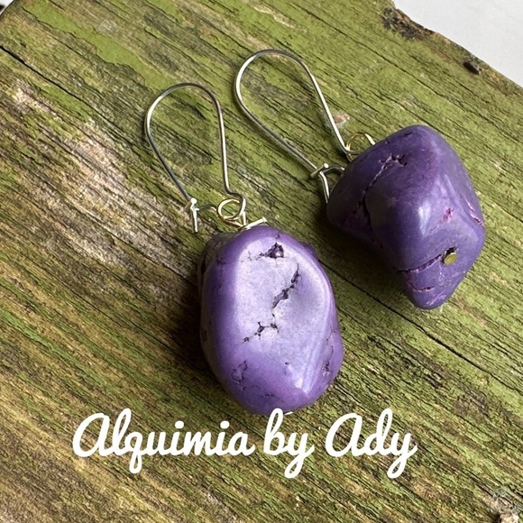 Alquimia Jewelry - Alquimia Purple and Silver Earrings